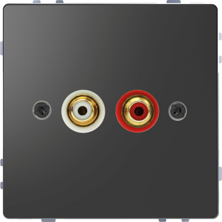 SE Merten D-Life Антрацит Аудиорозетка с модул. тюльпан