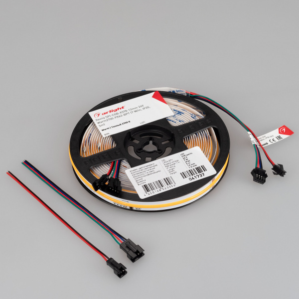 Arlight Лента SPI-COB-X378-12mm 24V Warm2700-PX63-BPT (7 W/m, IP20, 5m) (бегущий огонь)