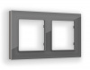 Рамка ALFA Platos (Антрацит серый Стекло органическое) 2-ая AF330652