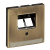 SE Merten SD Античная латунь Накладка розетки ТЛФ/комп 2-ой наклонной
