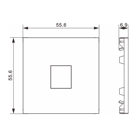 Donel Накладка 1-я для розеток RJ45, TV, SAT, HDMI, мокко, серия A07, DE85953