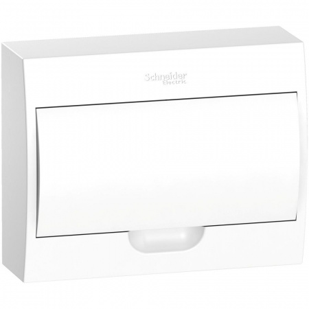 SE EASY 9 Корпус навесной с белой дверью 1ряд/12мод, IP40, IK07, 63А, 2 клеммы