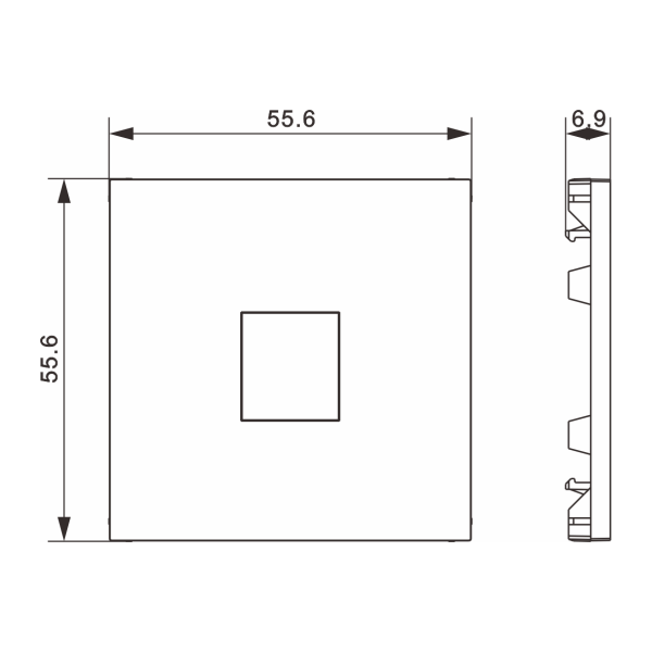 Donel Накладка 1-я для розеток RJ45, TV, SAT, HDMI, мокко, серия A07, DE85953