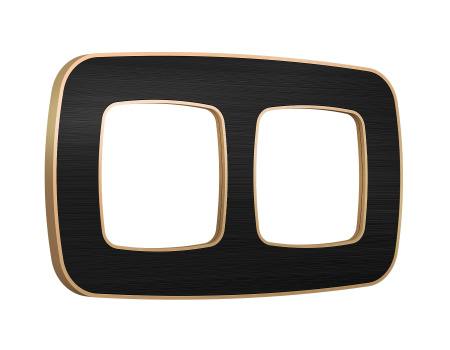 Рамка OMEGA Coint (Черный Стекло органическое/Шампань) 2-ая OF640542