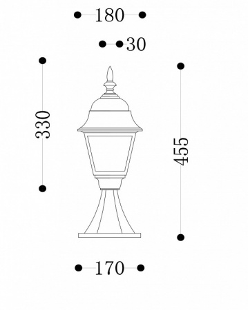 Фонарь уличный (столб) O004FL-01B Maytoni Abbey Road