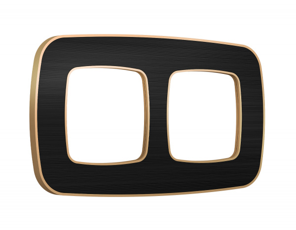 Рамка OMEGA Coint (Черный Стекло органическое/Шампань) 2-ая OF640542