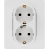 Legrand Etika Белый Двойная розетка с/з, винтовые клеммы