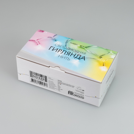 Arlight Светодиодная гирлянда ARD-STRING-CLASSIC-9000-BLACK-60LED-LIVE RGB-SPI (12V, 40W) (Ardecoled, IP65)