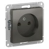 SE AtlasDesign Сталь Розетка б/з, 16А, механизм