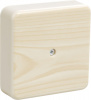 IEK Коробка КМ41212-03 распаячная для о/п 79х79х23 мм светлое дерево (6 клемм 6мм2)