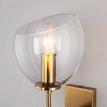 Бра со стеклянным плафоном 60130/1 латунь Eurosvet Arrista