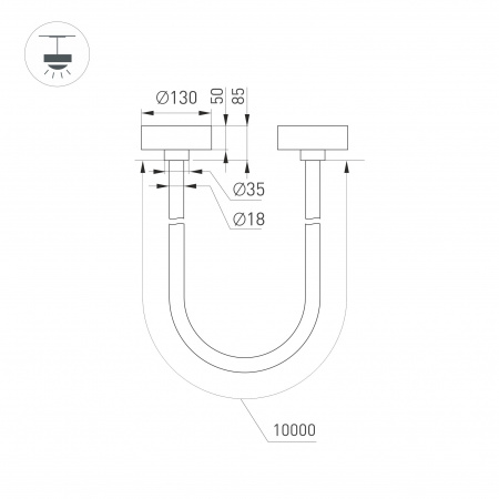 Светильник SP-TROPIC-SURFACE-R18-L10000-110W Day4000 (GD, 360 deg, 230V) (Arlight, IP20 Пластик, 3 года)