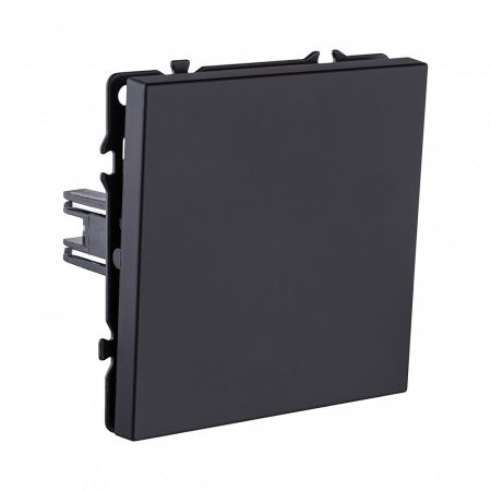 Выключатель кнопочный 1-клавишный 10А/250В, черный матовый Kollinger Eclipse EC-006BK