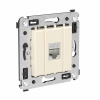 DKC Avanti Компьютерная розетка RJ-45 без шторки в стену, кат.6 одинарная экранированная, Ванильная дымка