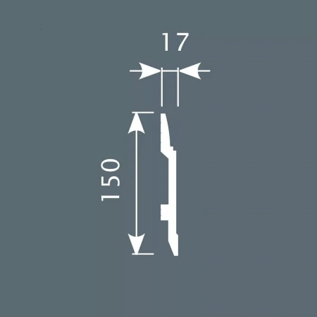 Плинтус PX007, 150х17, 2000мм, Экополимер/13