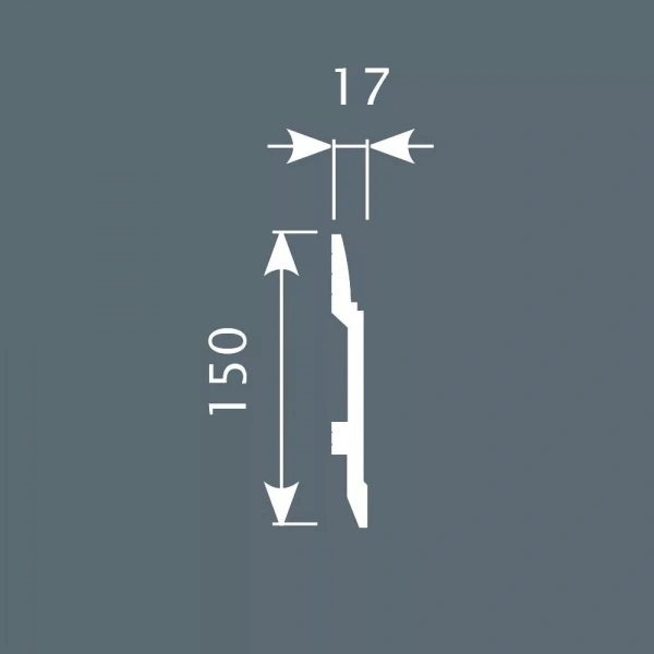 Плинтус PX007, 150х17, 2000мм, Экополимер/13