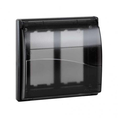 Simon Connect Графит Рамка с крышкой Cima Pro на 2 Сima-модуля