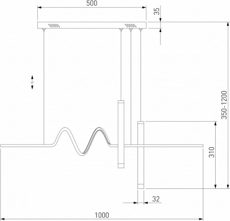 Подвесной светильник 90267/2 черный Eurosvet Brace