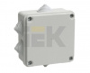 IEK Коробка КМ41233 распаячная для о/п 100х100х50мм IP44 (RAL7035, 6 гермовводов)