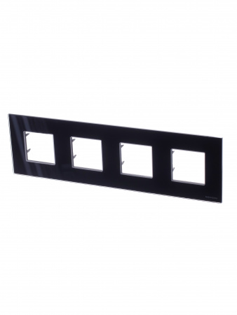 ABB NIE Zenit Стекло черное Рамка 4-я 2+2+2+2 мод