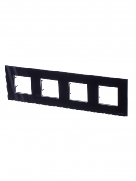 ABB NIE Zenit Стекло черное Рамка 4-я 2+2+2+2 мод