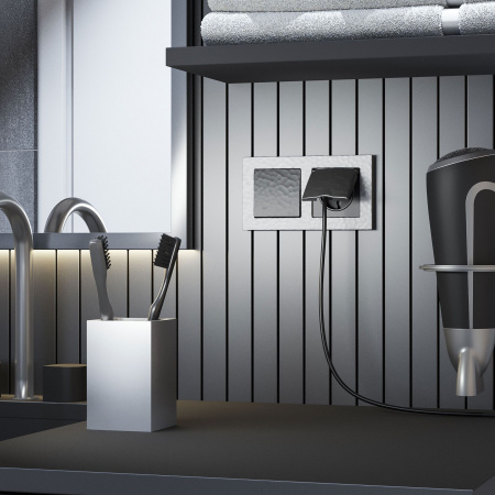 Рамка из поликарбоната на 2 поста Hammer серебряный W0022406