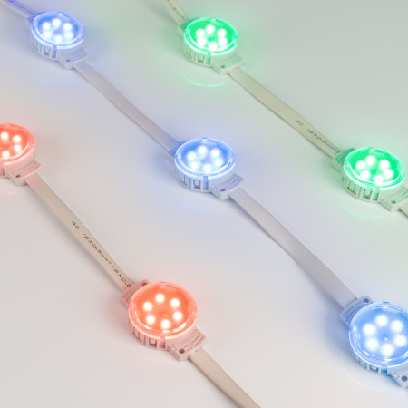 Arlight Модуль управляемый SPI-F6-D40 24V RGB-RAM-Auto (1.25W, IP68, 120 deg) (Пластик, 3 года)