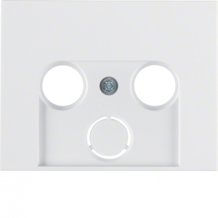 Berker K.1 Полярно-белый глянцевый Центральная панель для антенной розетки, 2 и 3 отверстия