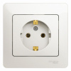 SE Glossa Перламутр Розетка с/з, 16А (в сборе)