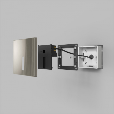 DK1030-NI Светильник встраиваемый в стену, IP 20, LED 3000K, 3 Вт, никель, алюминий