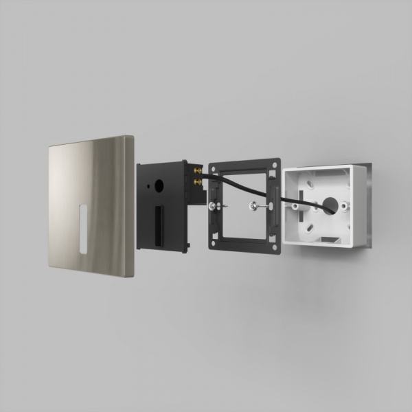 DK1030-NI Светильник встраиваемый в стену, IP 20, LED 3000K, 3 Вт, никель, алюминий