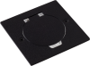 Donel Лючок Surface 2 мод. (1 мод. 45х45 мм.), круглая крышка, антрацит, IP44, DFB2MRRAN