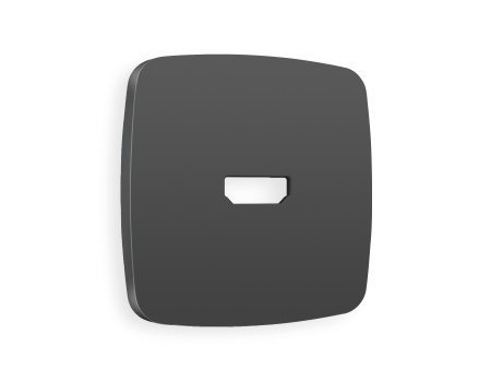 Лицевая панель OMEGA (Графит Мягкое касание) для HDMI розетки QUANT OP9140
