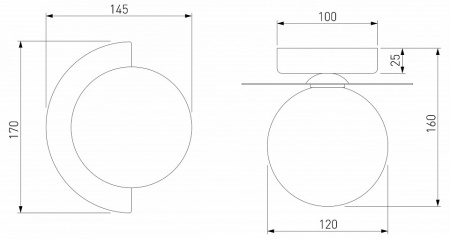 Настенный светильник 70150/1 черный Eurosvet Moity