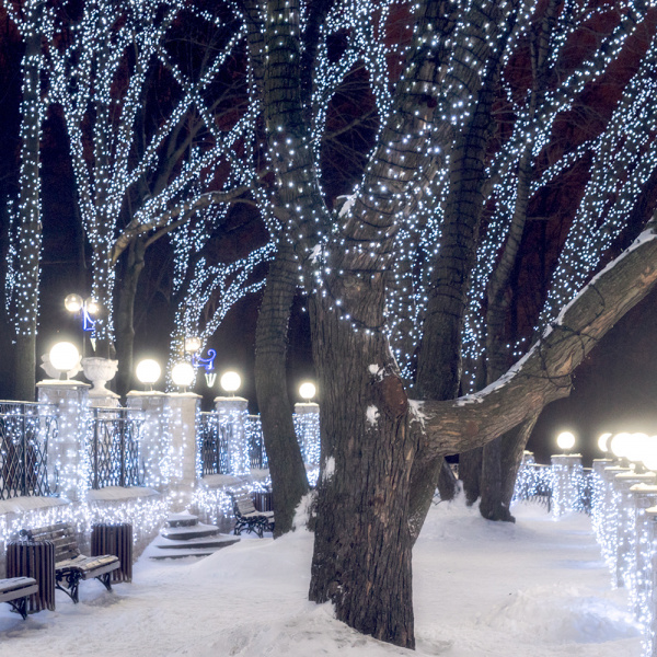 Arlight Светодиодная гирлянда ARD-STRING-PRO-10000-BLACK-100LED-FLASH WHITE (230V, 7W) (Ardecoled, IP65)