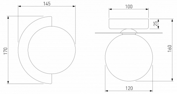 Настенный светильник 70150/1 черный Eurosvet Moity