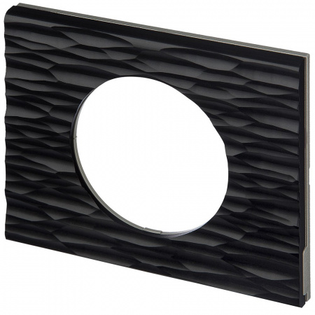 Legrand Celiane2 Corian Черный рифленый Рамка 1-я (2 мод)