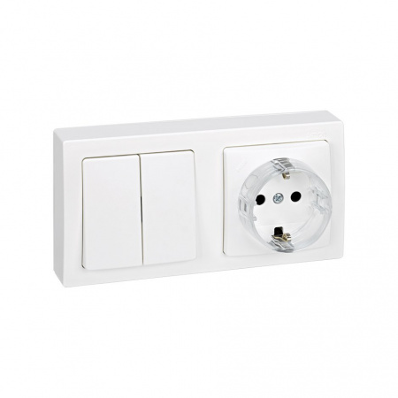 Simon 73 loft Белая Рамка 2-ая горизонтальная 75х146 мм