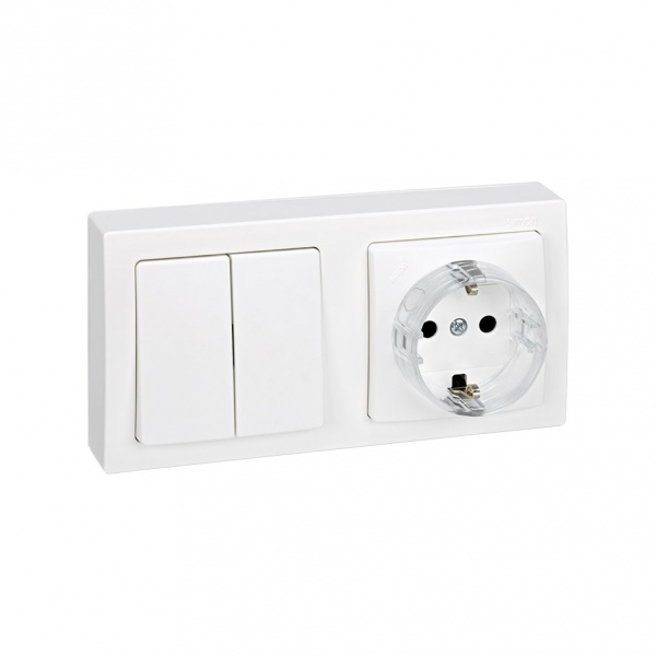 Simon 73 loft Белая Рамка 2-ая горизонтальная 75х146 мм