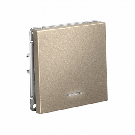 Systeme Electric ArtGallery Шампань Выключатель 1-клавишный с подсветкой, сх.1а, 10АХ, механизм