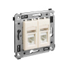 DKC Avanti Ванильная дымка Компьютерная розетка RJ-45 двойная  категория 6