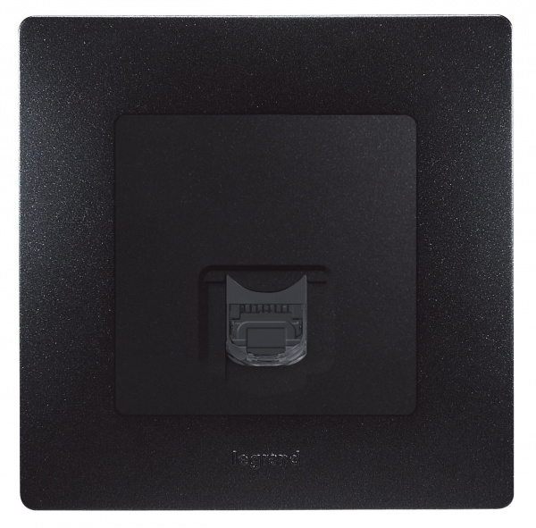 Legrand Etika Антрацит Розетка тел. (RJ11)