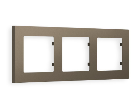 Рамка ALFA Techno (Темная бронза матовый) 3-ая AF220633