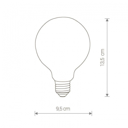 Лампа светодиодная E27 8W 3000K матовая 9177
