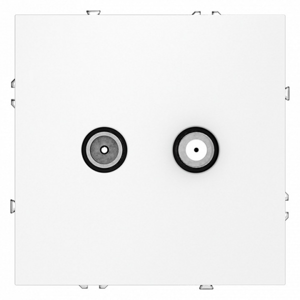 Розетка телевизионная встраиваемая VOLTUM S70 оконечная TV+SAT, (белый матовый) Розетка телевизионная встраиваемая VOLTUM S70 оконечная TV+SAT, (белый матовый)