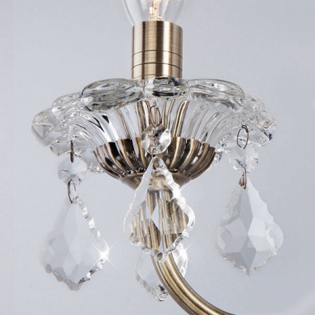 Бра с хрусталем 3281/2 античная бронза Eurosvet Elisha