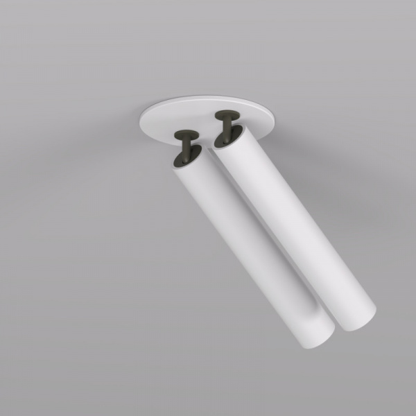 DK2518-WB Поворотный встраиваемый светильник SPACE со светодиодом H138mm d23mm 220V 2*8W 38° 4000К IP20 белый/черный алюминий