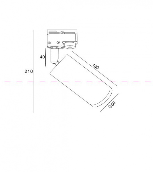 Трековый светильник TR004-1-GU10-CH Maytoni Focus