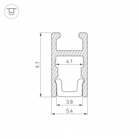 Профиль Arlight ARH-Micro-0510-2000 Anod 036385
