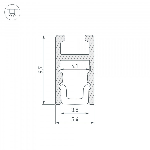 Профиль Arlight ARH-Micro-0510-2000 Anod 036385